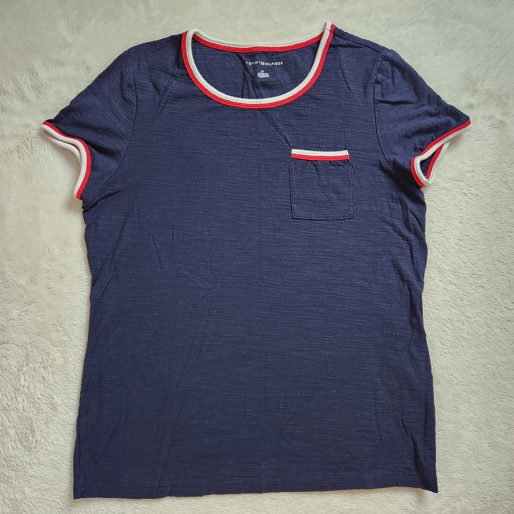 Tommy Hilfiger Navy Tshirt w/ Pocket SMALL
